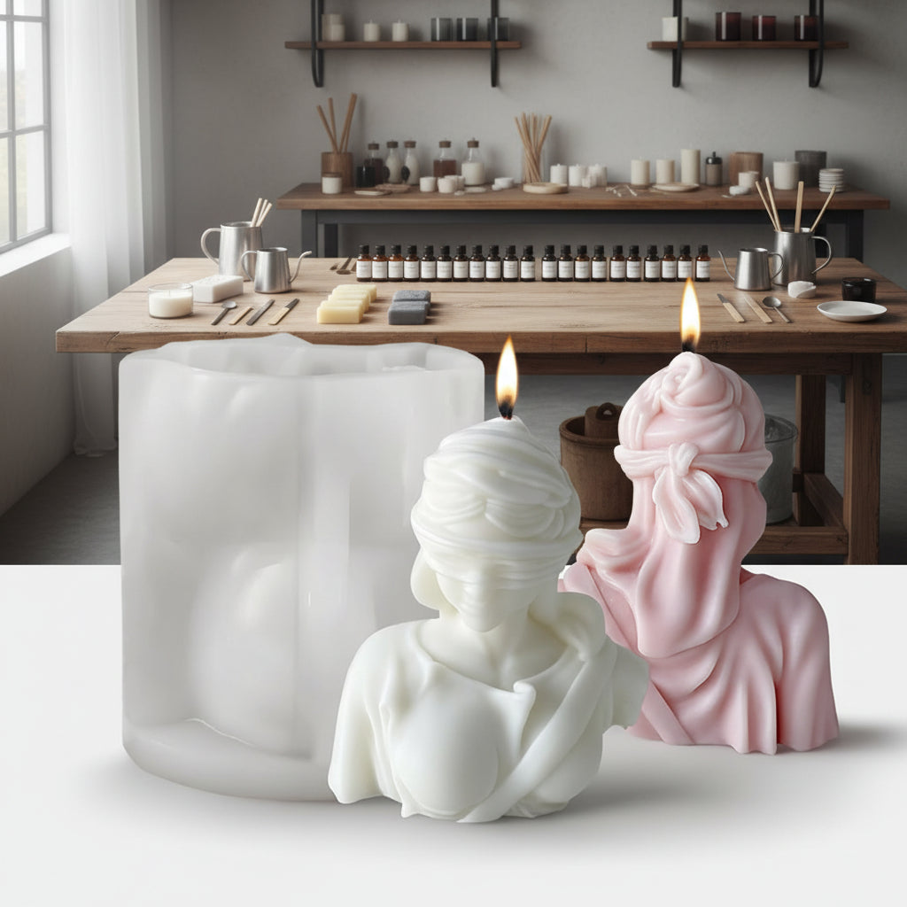 Goddess of Justice silicone candle mold | WCM827