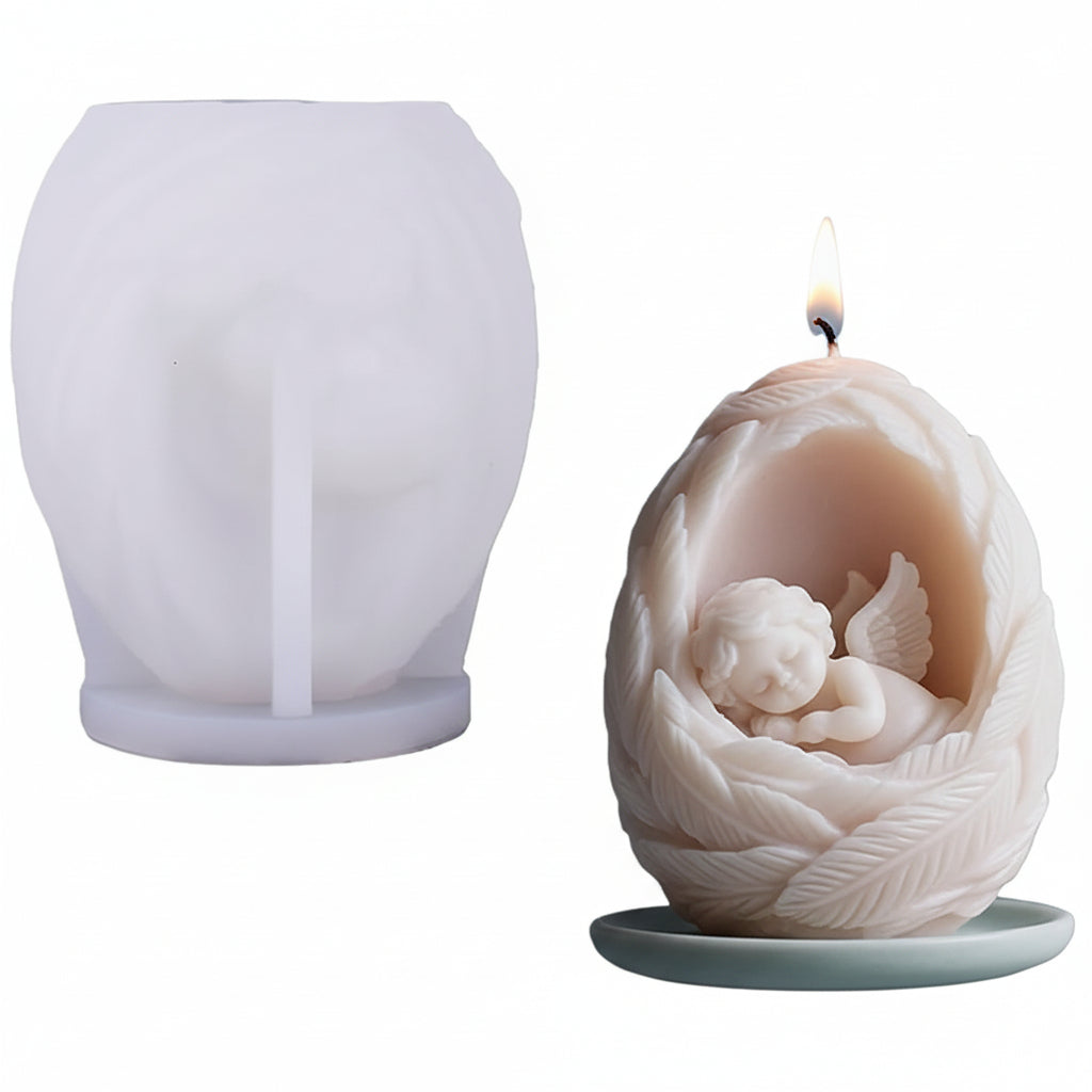 3D Sleeping Angel Teardrop Mold | WCM829
