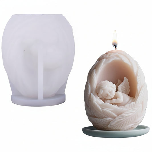 3D Sleeping Angel Teardrop Mold | WCM829