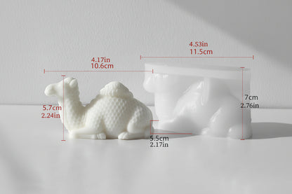 3D Sitting Camel Silicone Mold | WCM832