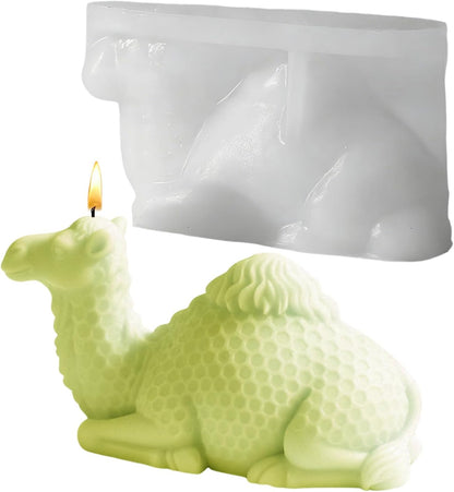 3D Sitting Camel Silicone Mold | WCM832