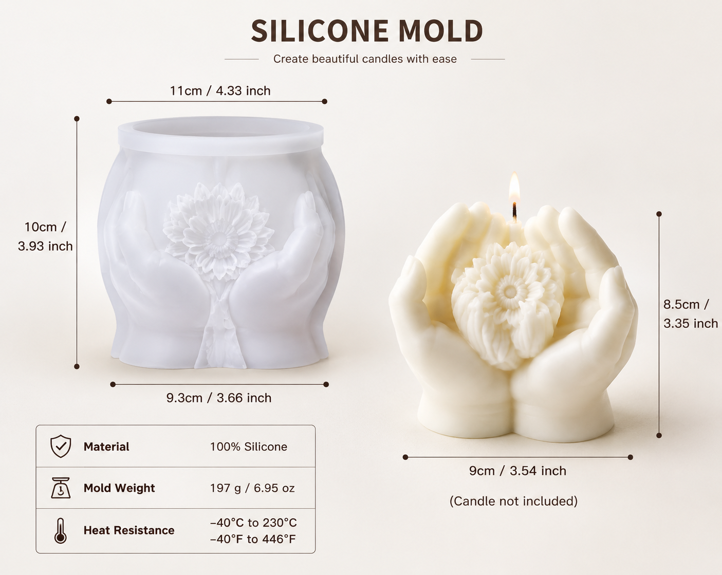 Baby Feet Candle Silicone Mold | WCM883
