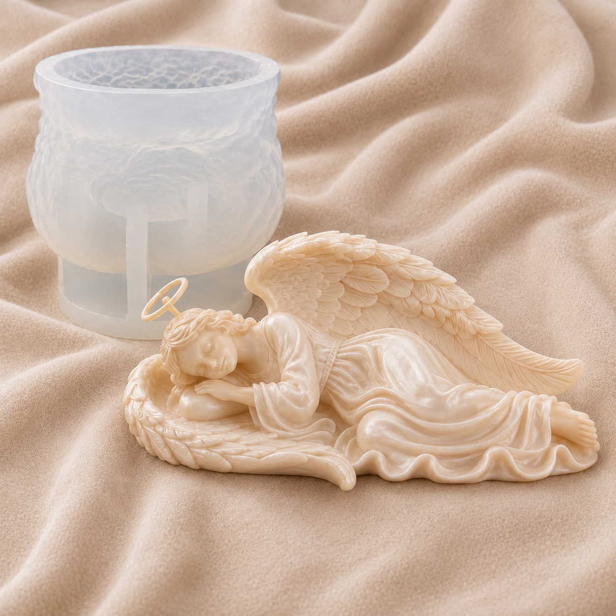 WCM908 Sleeping Angel Candle Mold