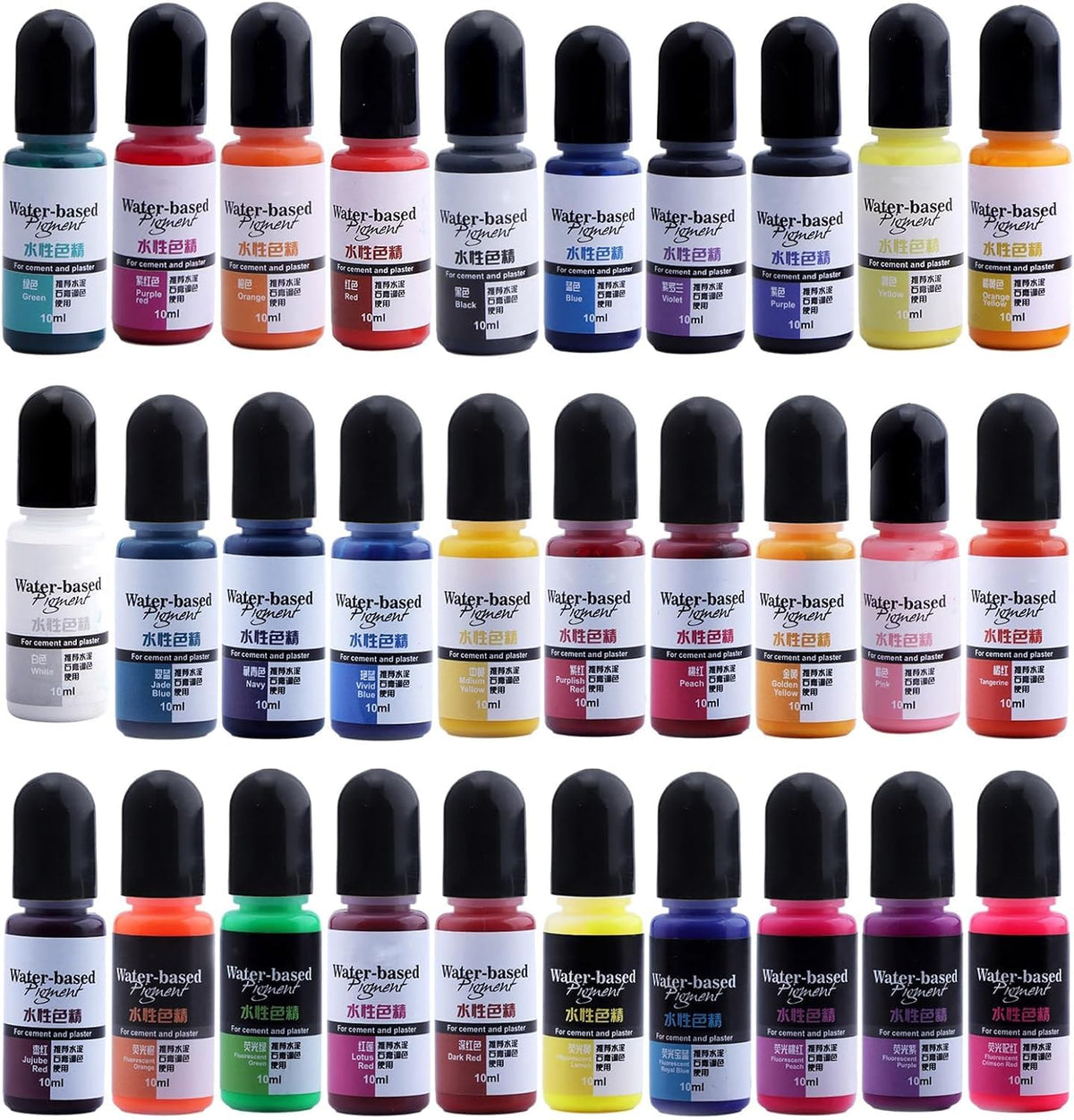 Water-Based Pigment for gypsum & ecocasting 30 shades  | COL-CON001