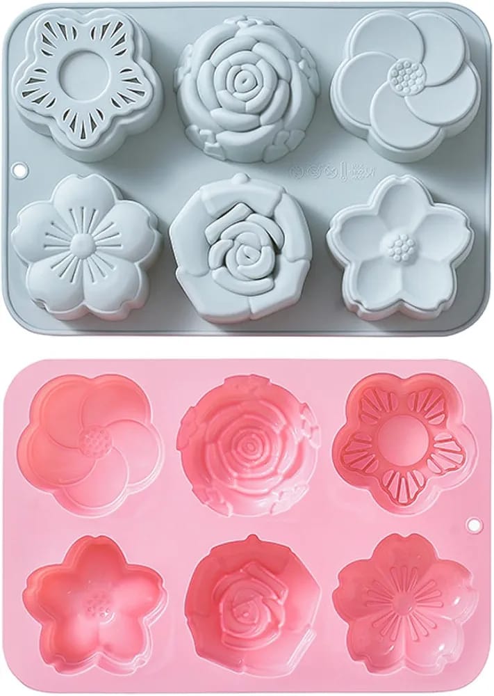 6 Cavity Floral Mold WCM499