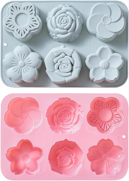 6 Cavity Floral Mold WCM499