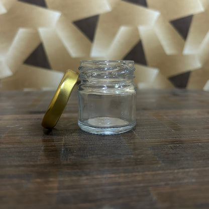 Glass Candle Jars 40ml Glass Jar (Golden Cap) 6pcs PM094