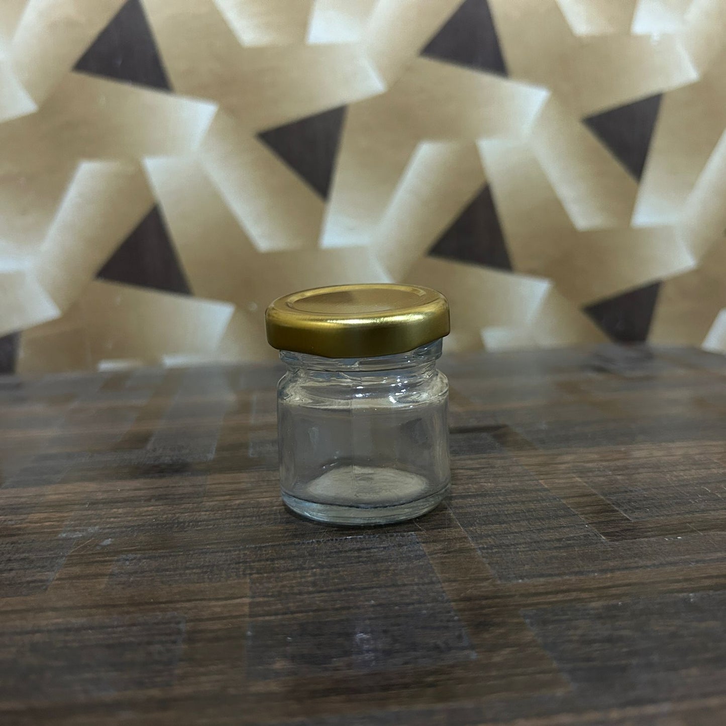 Glass Candle Jars 40ml Glass Jar (Golden Cap) 6pcs PM094