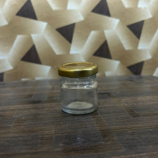 Glass Candle Jars 40ml Glass Jar (Golden Cap) 6pcs PM094