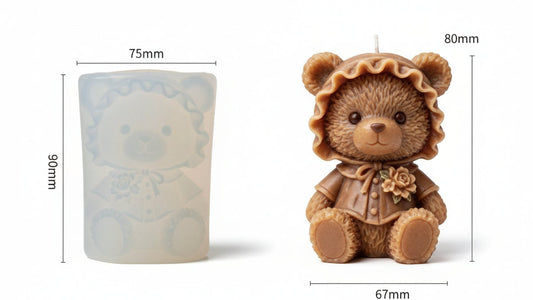 Little Lady Bonnet Bear Mould WCM785