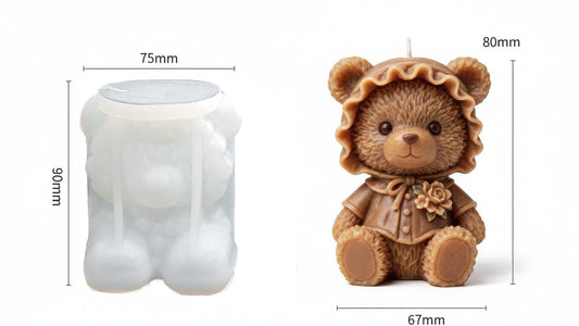 Little Lady Bonnet Bear Mould WCM785