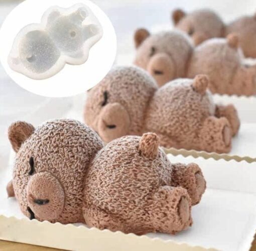 Sleeping Baby Bear Silicone Mould| WCM797