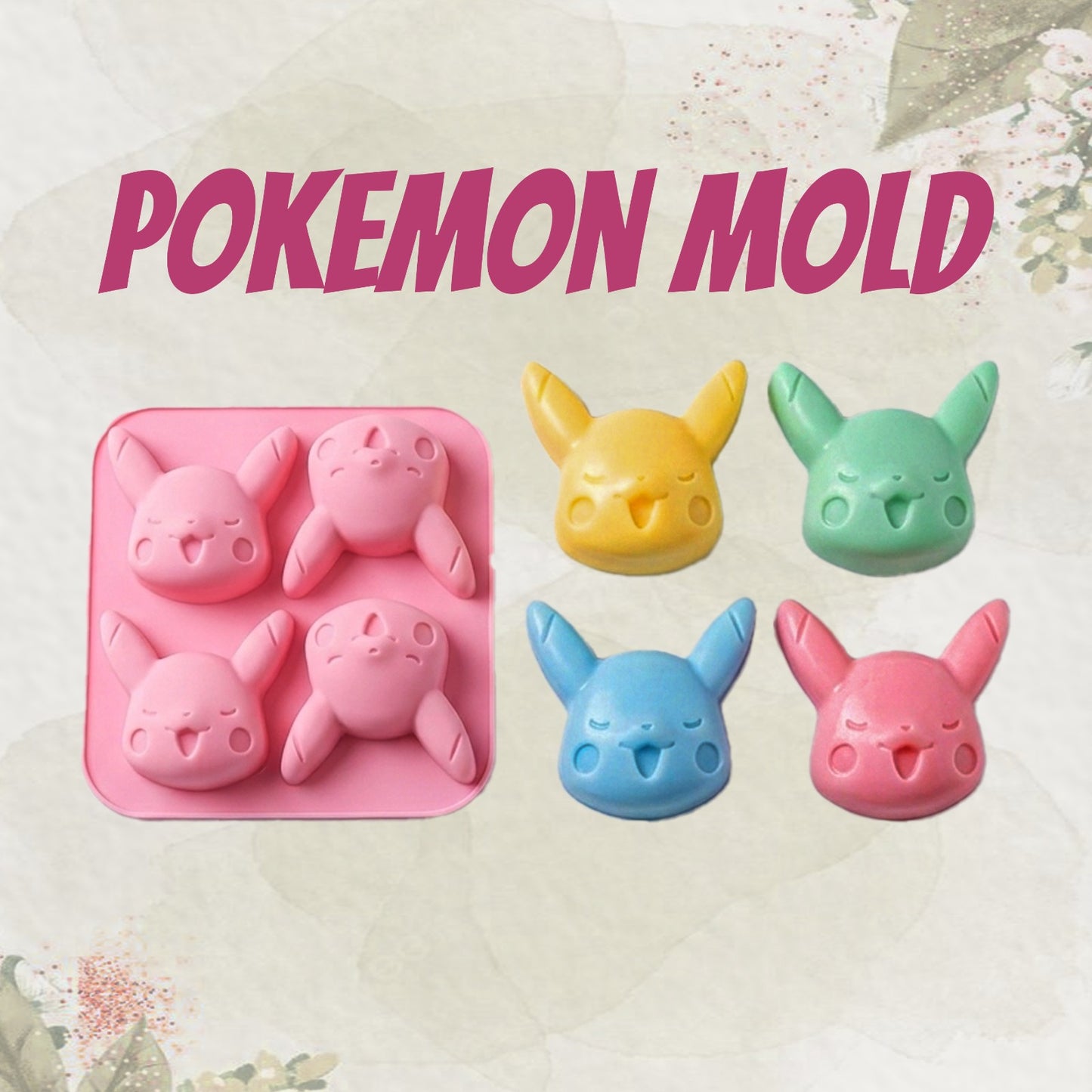 4-Cavity Pokemon Silicone Mold | SSM266