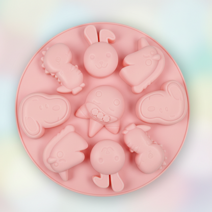 Joyful Animal Faces Mold l SSM245