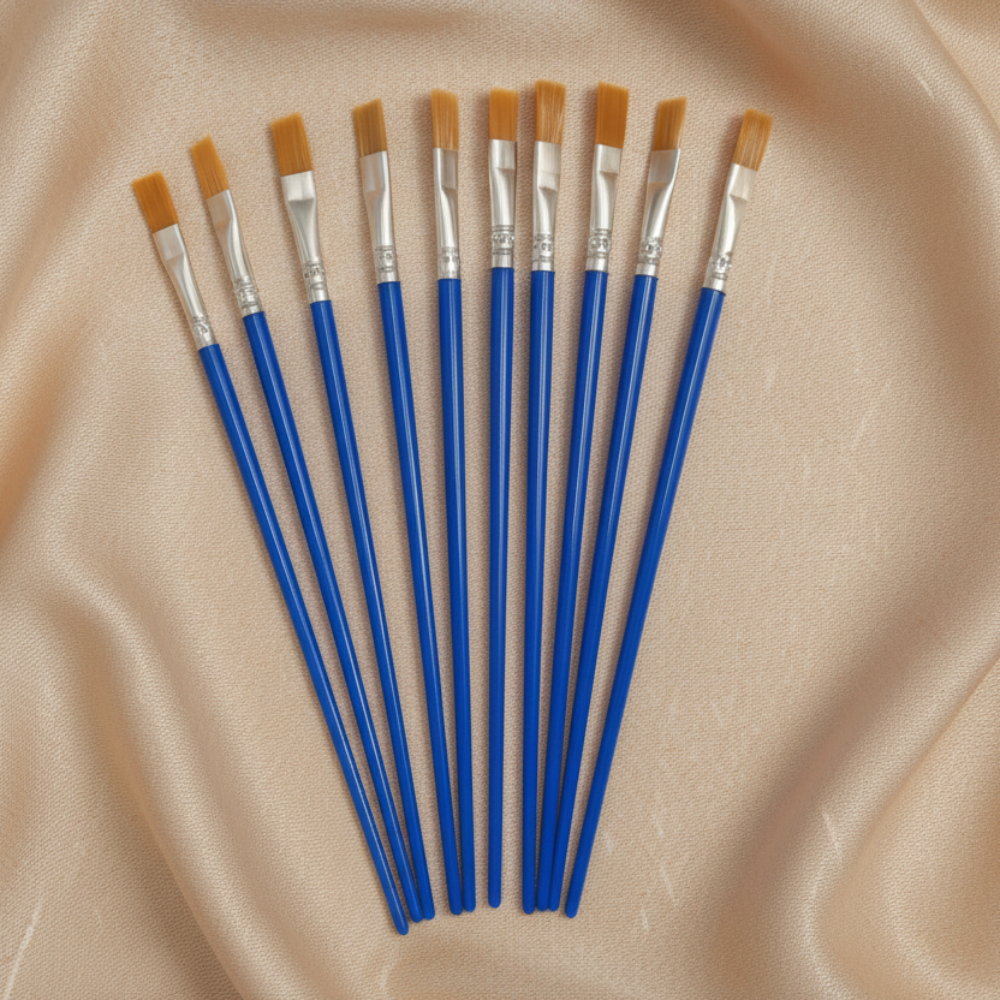 Flat Paint Brushes Set of 10 | ART061