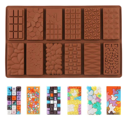Creative Chocolate Bar Silicone Mold (12 Cavity) | CFM432