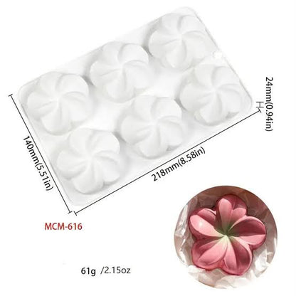 6 Cavity Blossom Flower Silicone Mold  | SSM317