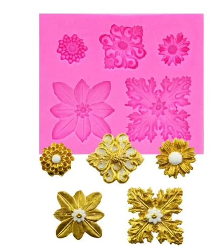 Multi Shape Floral Pattern Silicone Mold | CFM403(own)