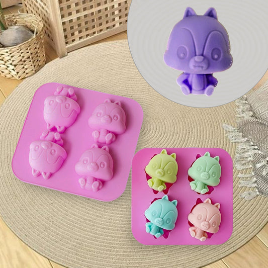 4-Cavity Chipmunk Silicone Mold | SSM274