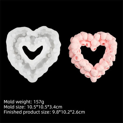 Heart Geode Silicone Mold for Candle, Soap, Resin & Clay Crafts | WCM892
