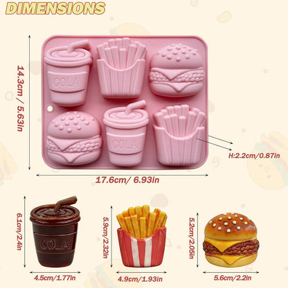 Burger Fries & Cola Silicone Mold | SSM304
