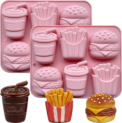 Burger Fries & Cola Silicone Mold | SSM304