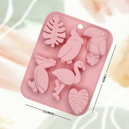 Tropical Birds & Leaves Silicone Mold Set for Candle, Soap, Resin & Chocolate Making | SSM312