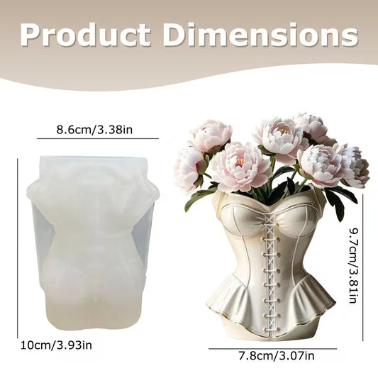 Laced Corset Vase Mould | ARM569