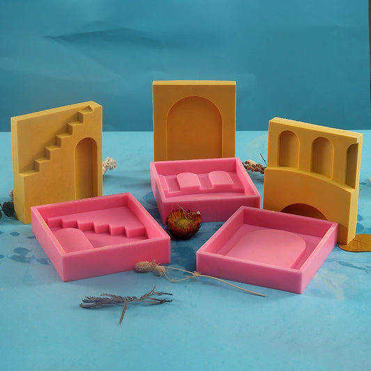 Arch shape concrete and candle mould set WCM814