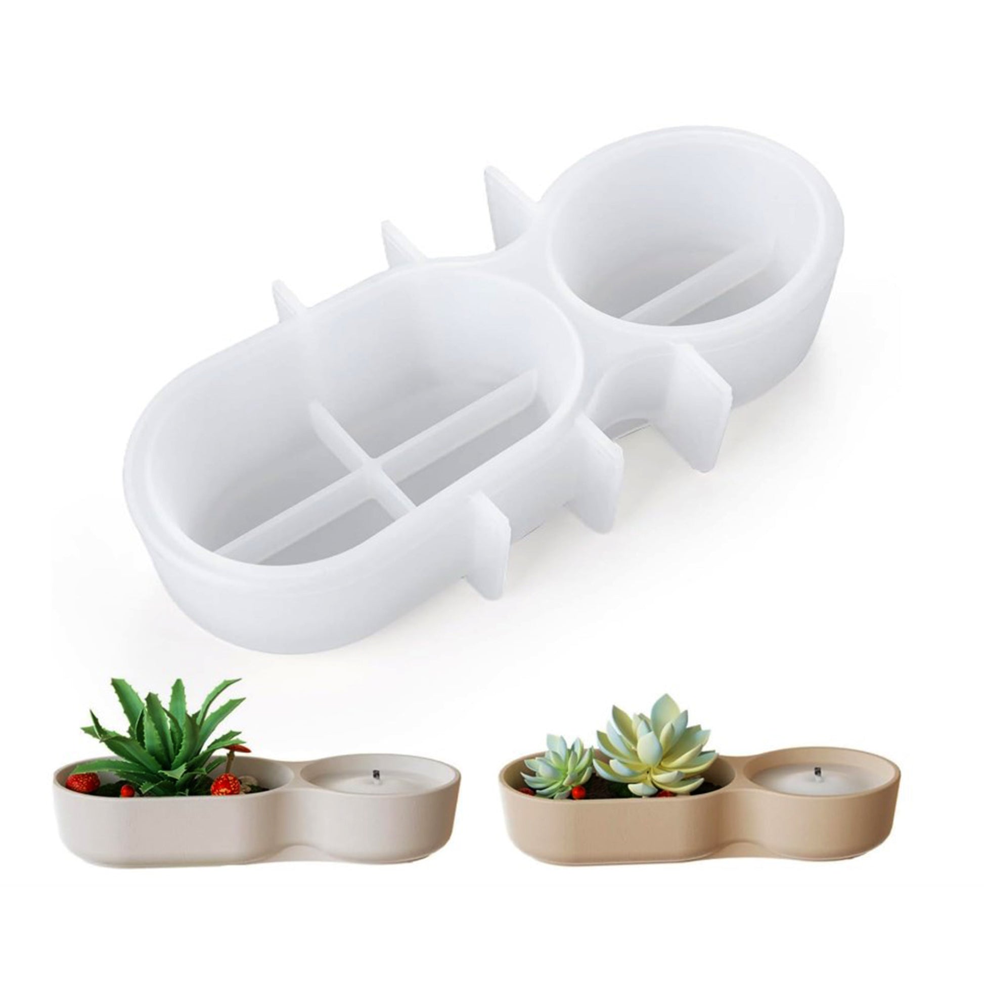 2-in-1 Succulent Planter Candle Mold