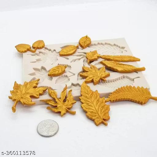 12-Cavity Autumn Leaves Detail Mould CFM381