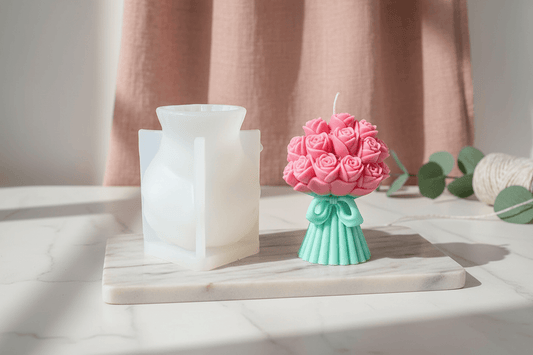 Blooming Rose Bouquet Silicone Mould WCM808 for candle making, soap crafting and resin art