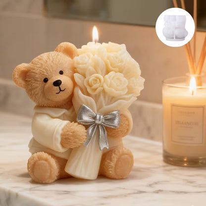 WCM903 Bouquet Bliss Bear Candle Mold
