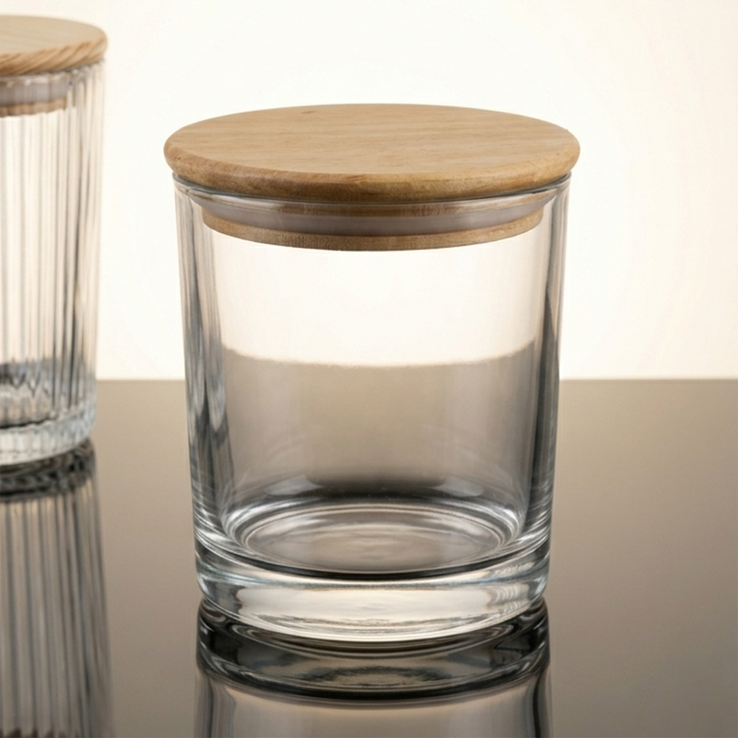 Clear short glass 180ml set of 6 PM260 for candle making and decor