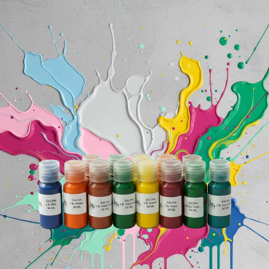 Concrete color pigments 30ml range SAC004 to SAC018 for resin and concrete crafts