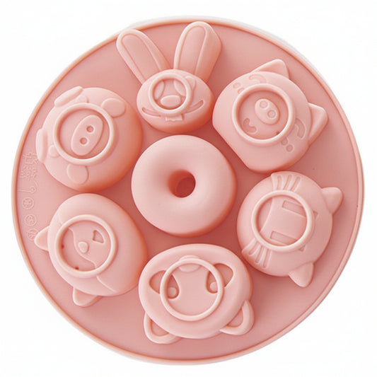 Cute Face Multi-Cavity Silicone Mold SSM244 for mini candles, soap making and DIY craft projects