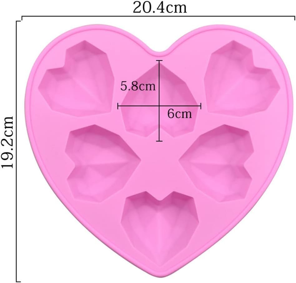 Diamond Hearts Craft Mold CFM408 for resin art, candle making and handmade soap crafting