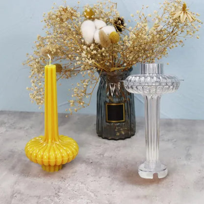 Floral Vintage Column Candle Mold WCM817 for DIY handmade candles