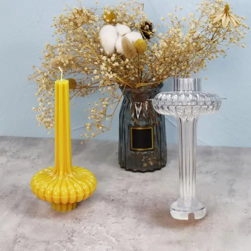 Floral Vintage Column Candle Mold WCM817 for DIY handmade candles