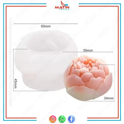 Peach Rose Mold WCM582(own)