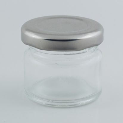 Glass Candle Jars 30ml Glass Jar (White Cap) 12 pcs PM095