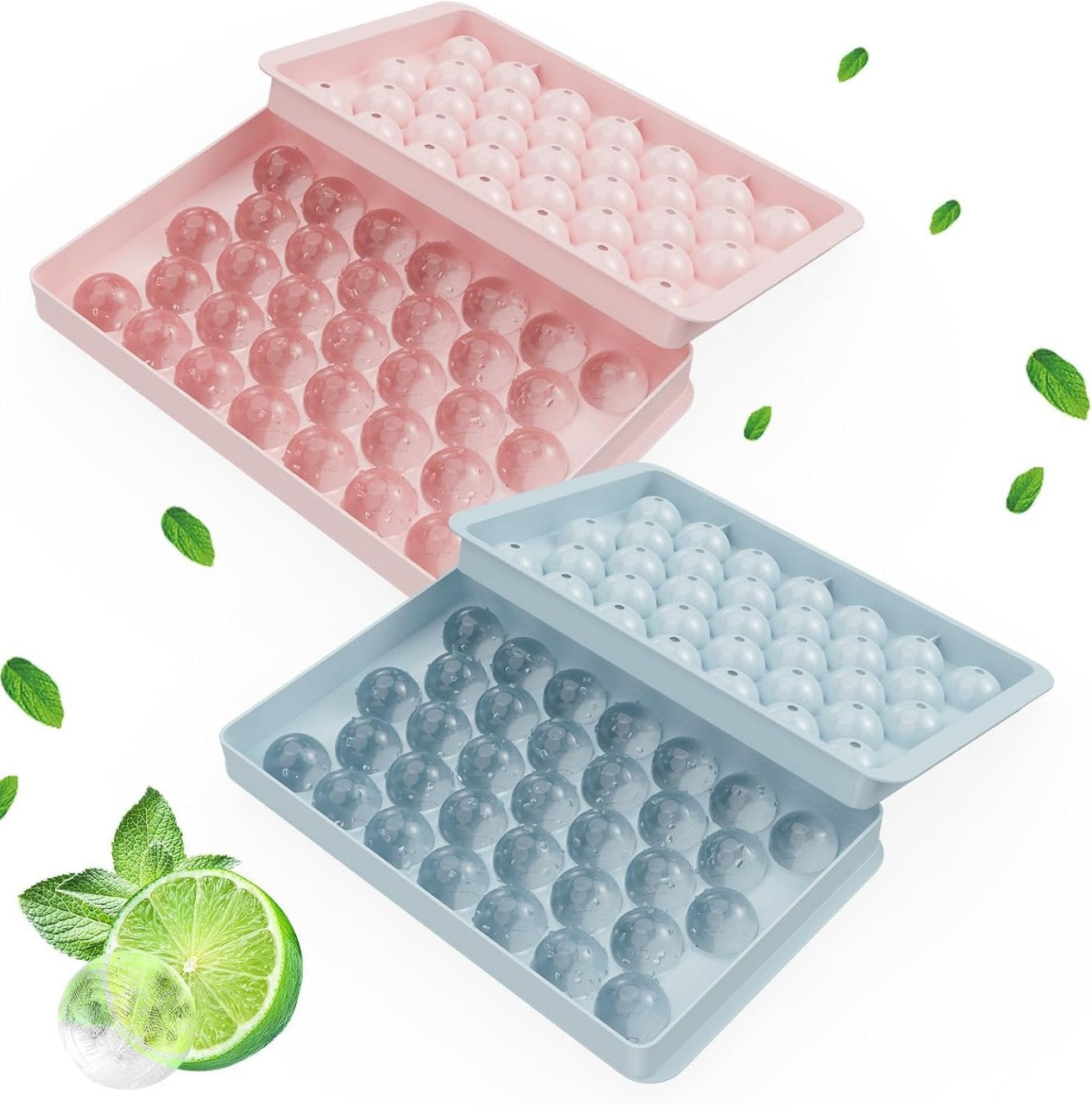 33 Cavity grape mold, Ice Cube Tray, Ice Cube Tray with lid, Round ice Cube Tray BIG SIZE (Plastic)