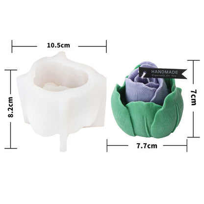 WCM607 3D Tulip Candle Mold