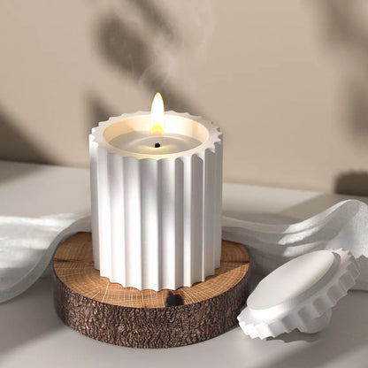 Fluted Lidded Storage Pot ARM477