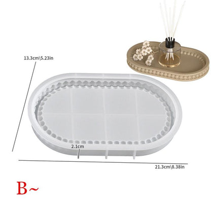 Beaded Edge Oval Tray Mould ARM466 | ARM467