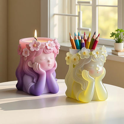 Cute Girl Planter Mold ARM407