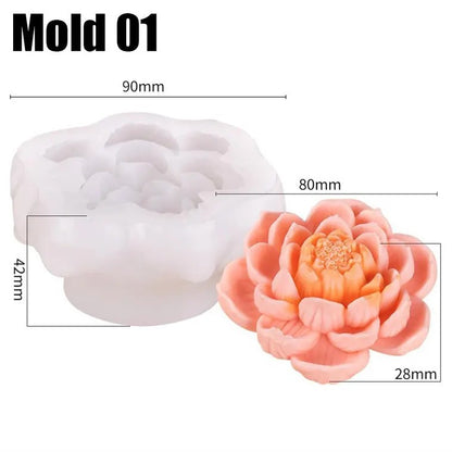 4 Style Lotus Flower WCM761 (set of 4)