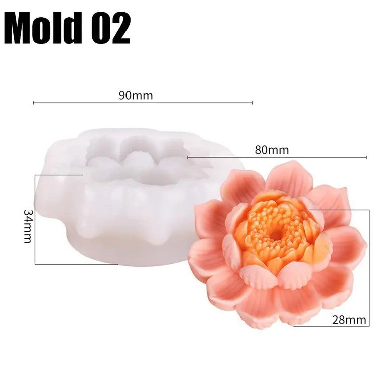 4 Style Lotus Flower WCM761 (set of 4)