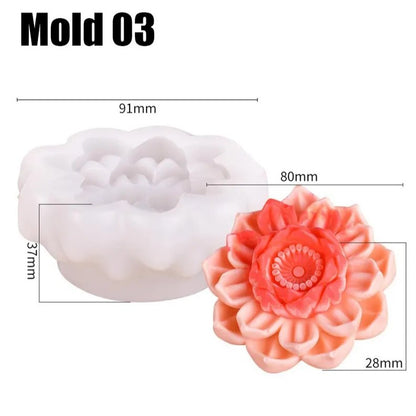 4 Style Lotus Flower WCM761 (set of 4)