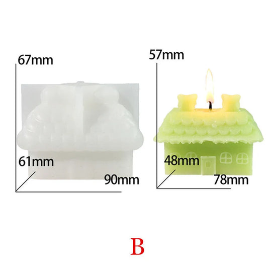 Little house Candle Mold WCM618